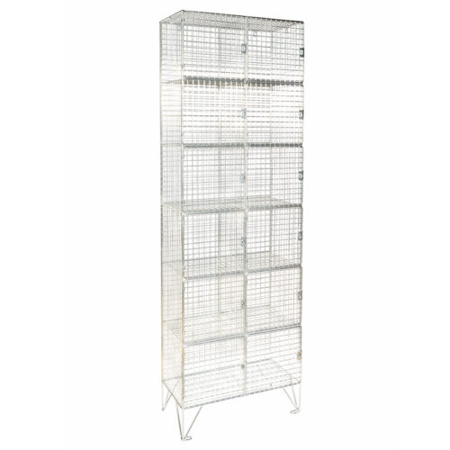 6 Door Wire Mesh Lockers Double Nest