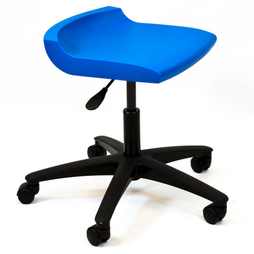 Postura+Ink Blue-Task-Stool-Poly-Casters---Ink-Blue