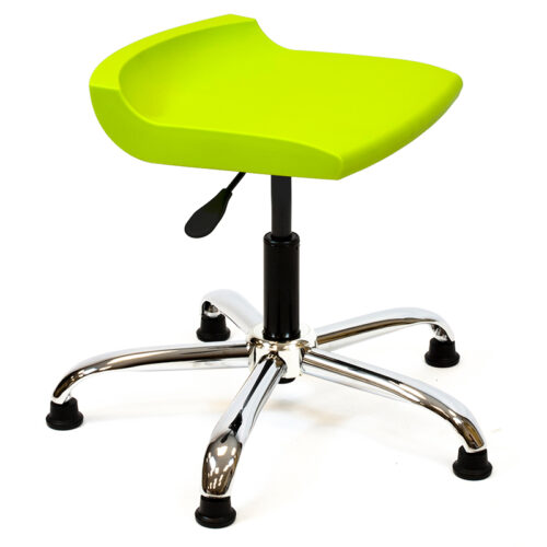 Postura+Lime Zest Task-Stool-Chrome-Glides