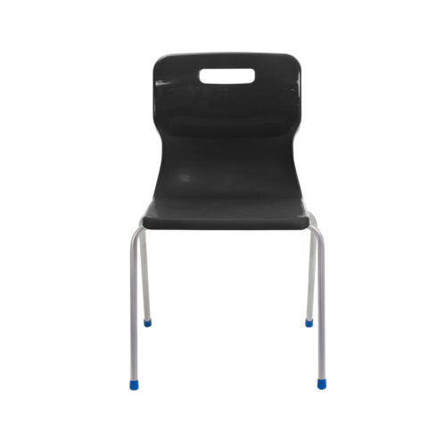 Titan Black 4 Leg Chair Font View