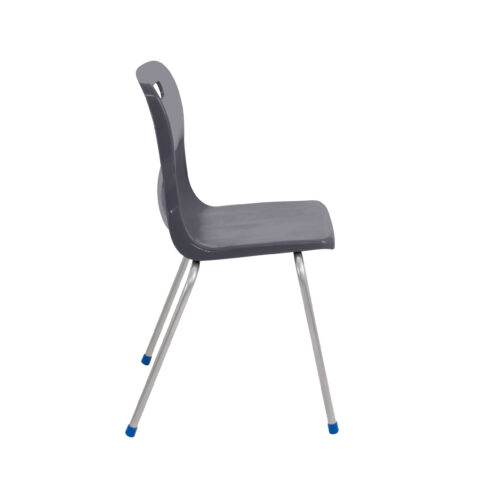 Titan Charcoal 4 Leg Chair Side View