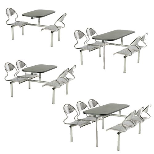 Juniper Canteen Fast Food Chrome Metal Seating Range