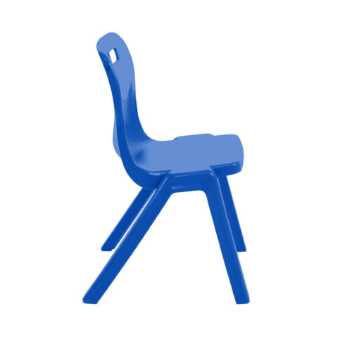 Titan Blue One Piece Chair Side View