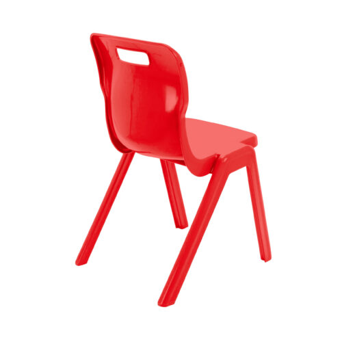 Titan Red One Piece Chair Rear View