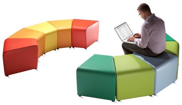 Zig Zag Soft Seating Stools