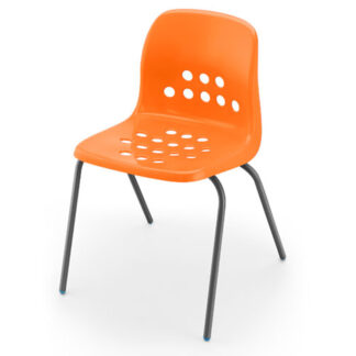 Orange Pepperpot Chair with Black frame