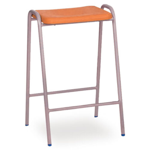 Orange Hille Poly Stool