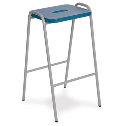 Blue Hille Wooden Top Stool