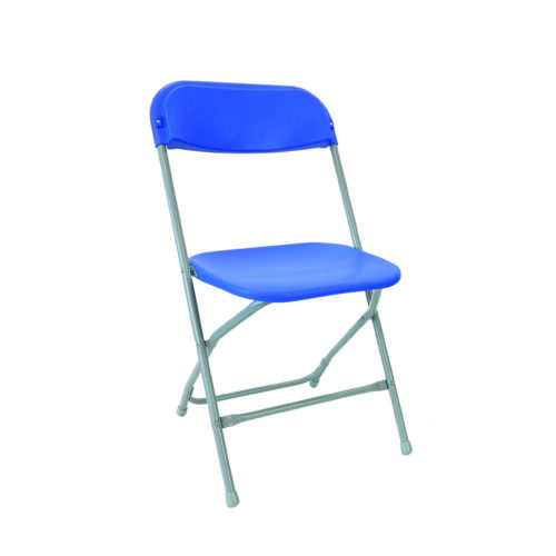 Zlite Blue Straight Back Folding Chair