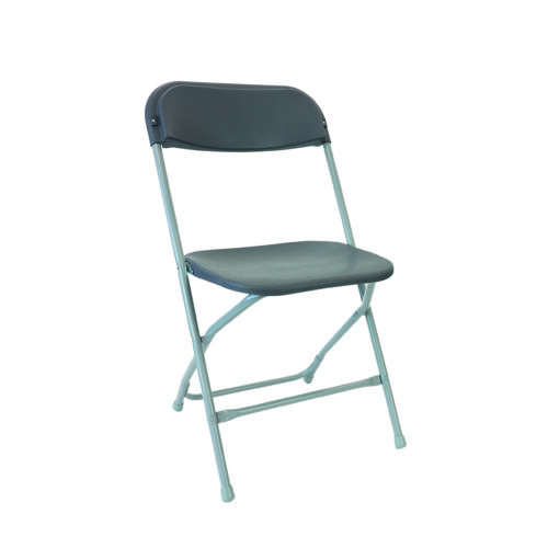 Zlite Grey Straight Back Folding Chair