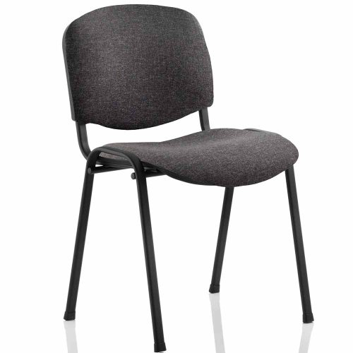 ISO Chair with Charcoal Fabric and Black Frame