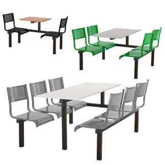 Fast Food Canteen Metal Seating Range