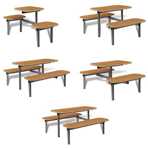 Fast Food Wooden Bench Units Range