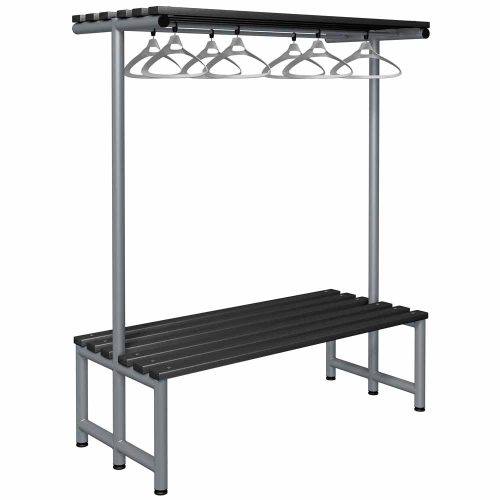 Double Sided Cloakroom Bench and Hangers