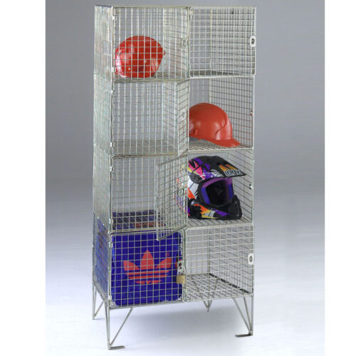 Wire Mesh Lockers 8 Compartments with Doors