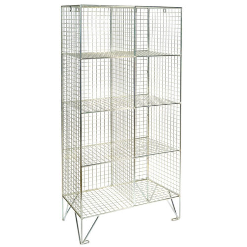 Wire Mesh Lockers 8 Compartments without Doors