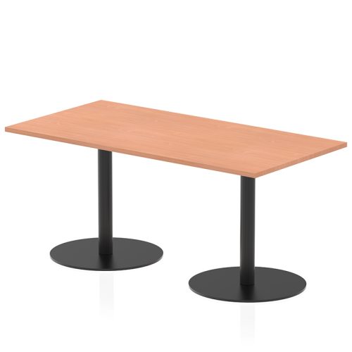 Henley Base Meeting Table Beech Top Black Frame