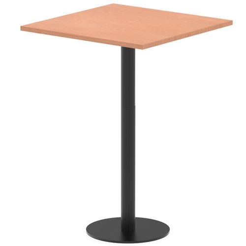 Henley Square Poseur Table Beech Top Black Frame