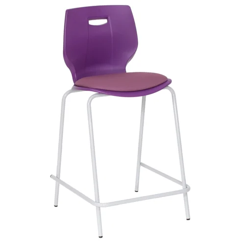 Advanced Purple Geo Stool with Seat Pad