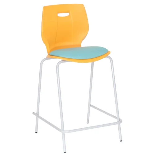 Advanced Yellow Geo Stool with Green Seat Pad