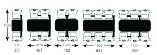 1600mm Wide Fast Food Unit Dimensions