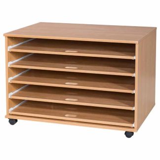 A1 Wooden 5 Sliding Shelf Unit