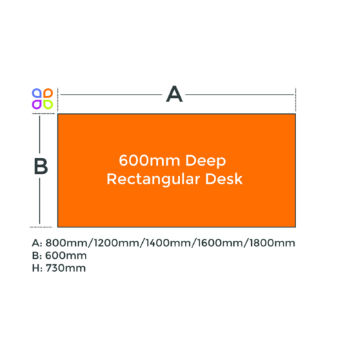 Dimensions of a 600mm desk