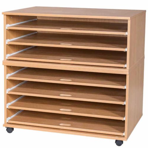 A1 Wooden 7 Sliding Shelf Unit