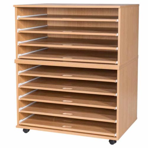 A1 Wooden 9 Sliding Shelf Unit