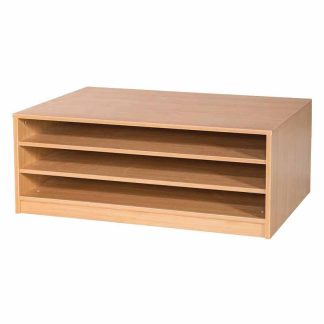 Wooden A1 3 Fixed Shelf Art Unit