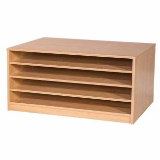 Wooden A1 4 Fixed Shelf Art Unit