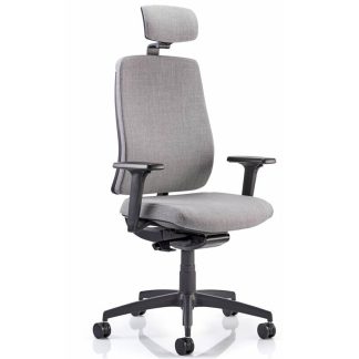 Grey Ocee Absolute Office Chair with Headrest