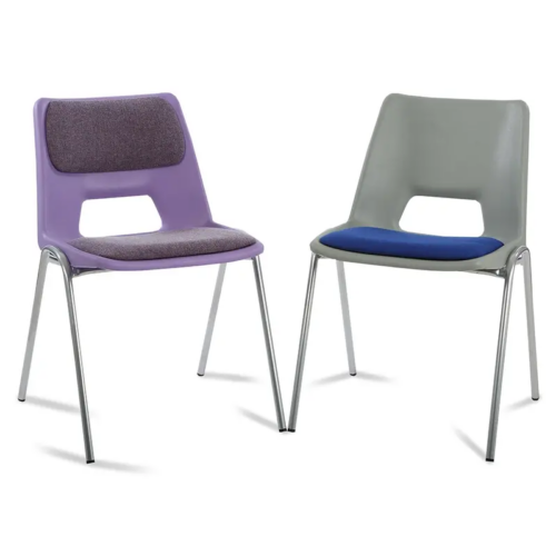 Lilac & Grey Advanced Poly Chairs with Seat and Back Pads