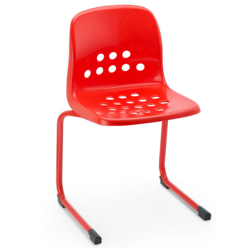 Indian Red Apero Chair with Red Cantilever Frame