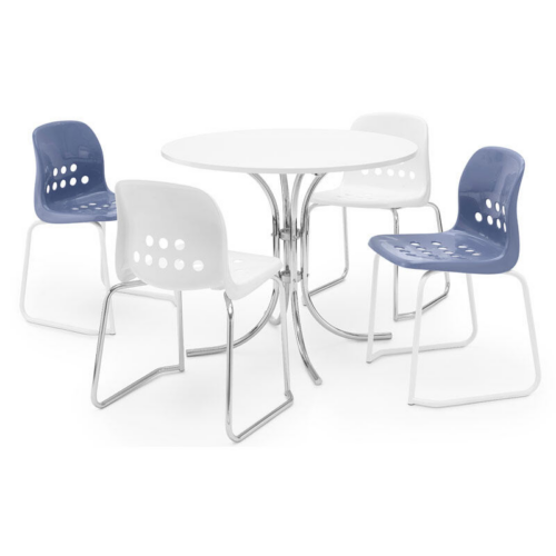 4 Apero Skid Base Chairs around a Table