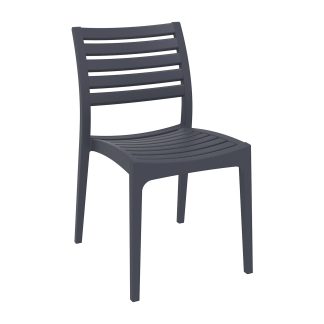 Dark Grey Arlington Indoor Outdoor Stacking Side Chair