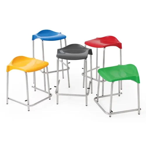 Yellow, Blue, Black, Red & Green Advanced Low Back Stools