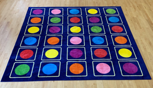 Blue Circles Children's Rug