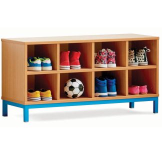 Monarch Cloakroom Storage Bench with 8 compartments