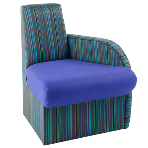 Striped Beth Modular Convex Seat with Left Arm