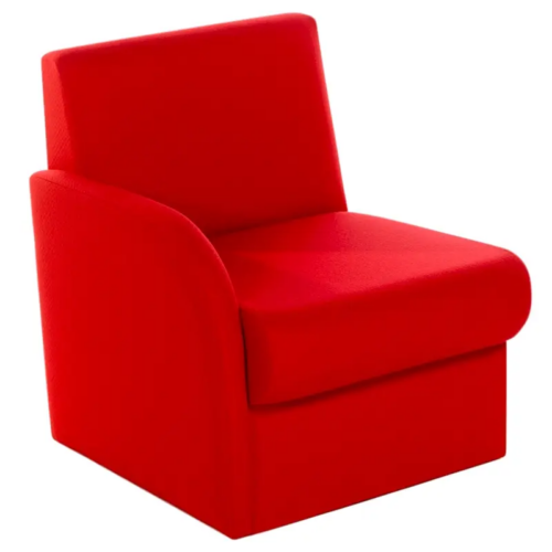 Red Beth Modular Reception Seat with Right Arm