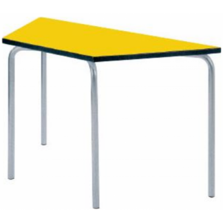 Metalliform Yellow Trapezoidal Table