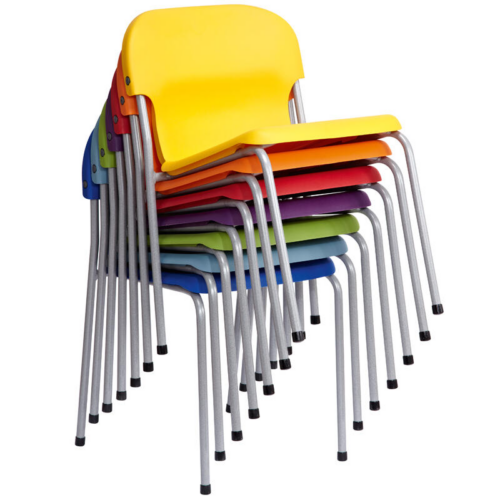 Stacked Metalliform 2000 4 Leg Chairs