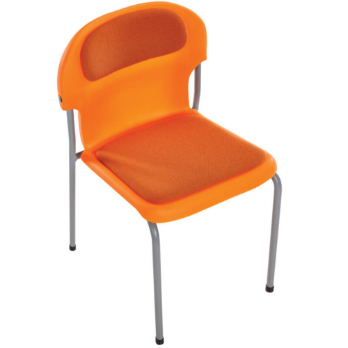 Orange Metalliform Chair 2000 with seat and back pad