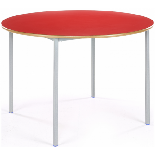 Red Metalliform Round Fully Welded Table