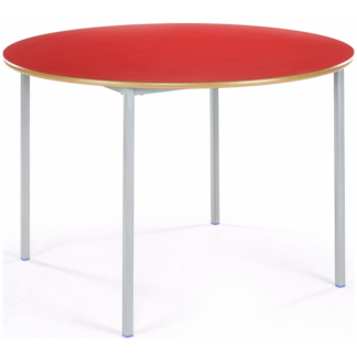 Red Round Fully Welded Table