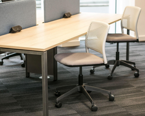 2 Cream Grafton Chairs at a Desk