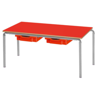 Red Metalliform Crush Bent Tray Table