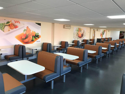 Upholstered Booths Fast Food Seating Units Install