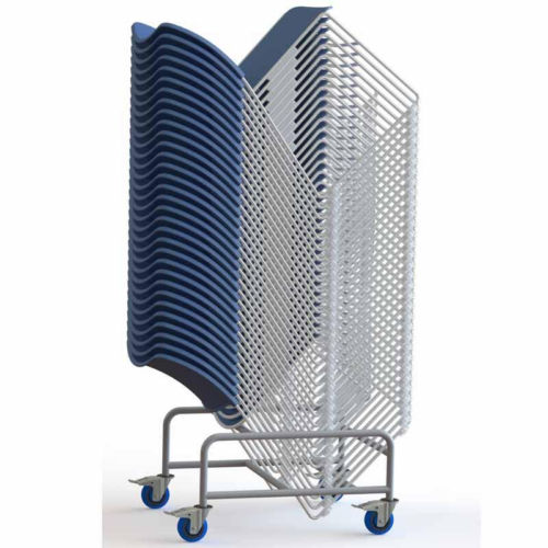 Zlite High Density Stacking Chairs on Trolley